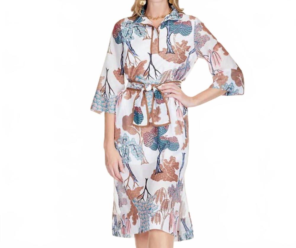 NEW JADE mirror harvest midi dress in white